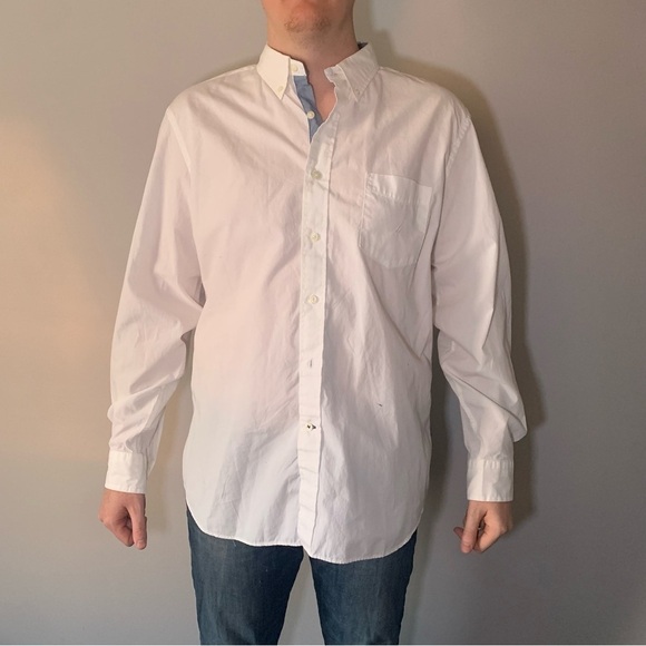 🌟  Nautica Men's White Casual Collar Button-Down Shirt - Size XL 🌟 - Picture 1 of 11